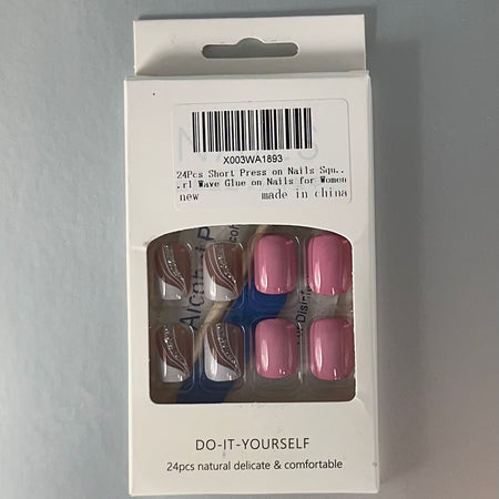 Pink press on nails