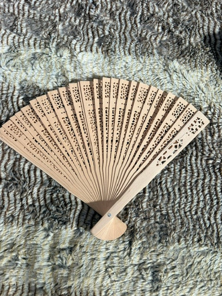 Winocbxt 7 Sets Wooden Folding Hand Fans for Wedding Favors