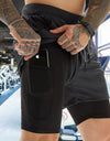 2022 Sport Shorts Men Sportswear Double-deck Running Shorts 2 In 1 Beach Bottoms Summer Gym Fitness Training Jogging Short Pants