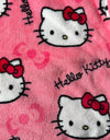 Sanrio Hello Kitty Flannel Pajamas Black Women'S Warm Woolen Cartoon Casual Home Pants In Autumn Winter Fashion Trousers