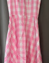 Pink and white checkered dress