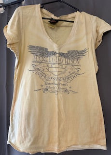 Women's yellow Harley Davidson T-shirt