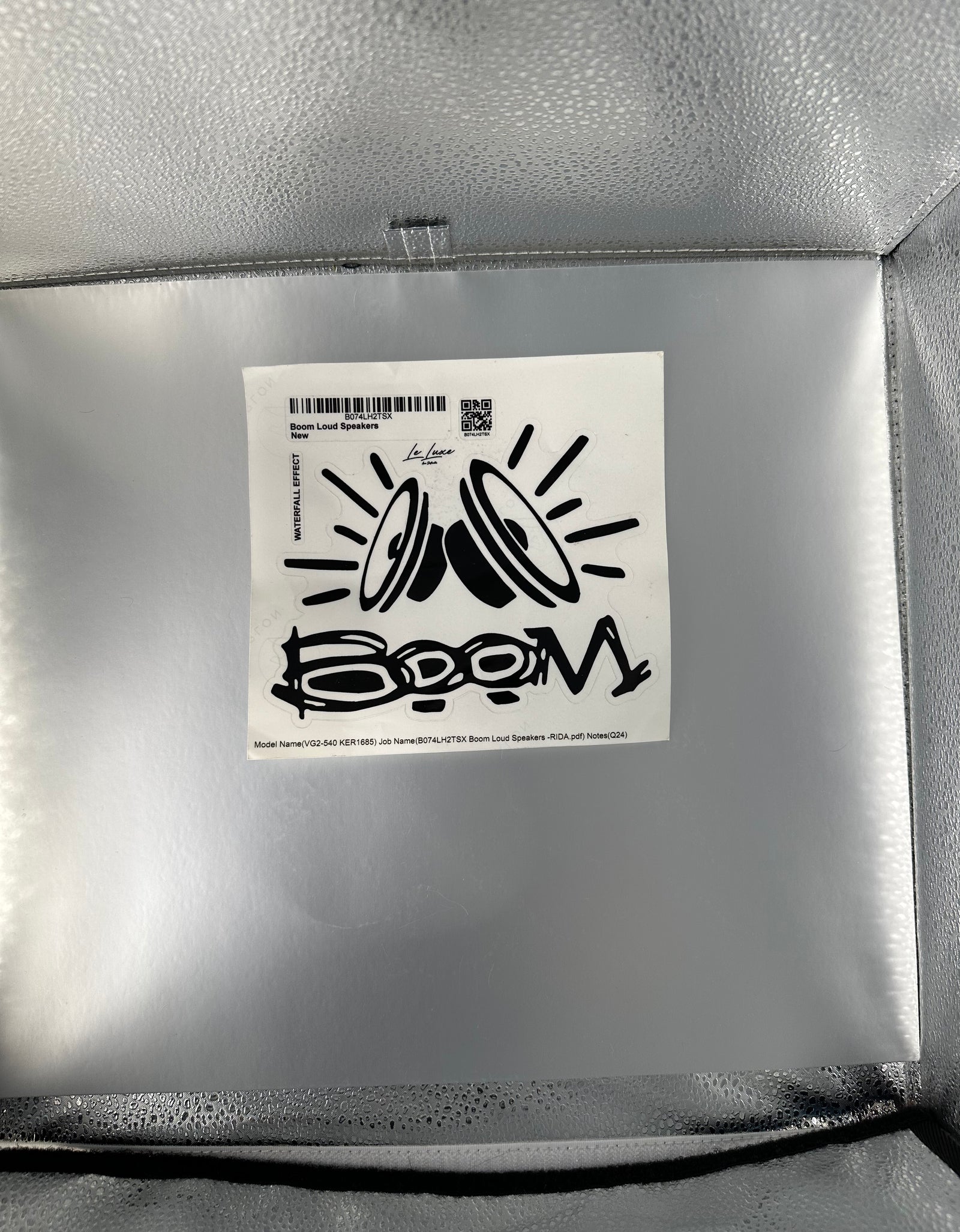 "BOOM" Loud speaker sticker