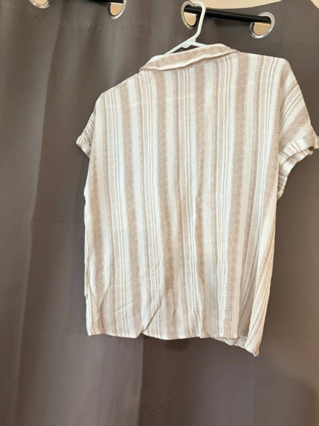 Fortune Ivy hi-lo button-up shirt XL
