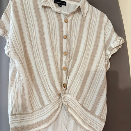 Fortune Ivy hi-lo button-up shirt XL