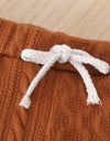 Lioraitiin 0-24M Baby Girl Romper Tops Pants Suit Newborn Infant Long Sleeve Round Neck Button Sweater Knitting Trousers