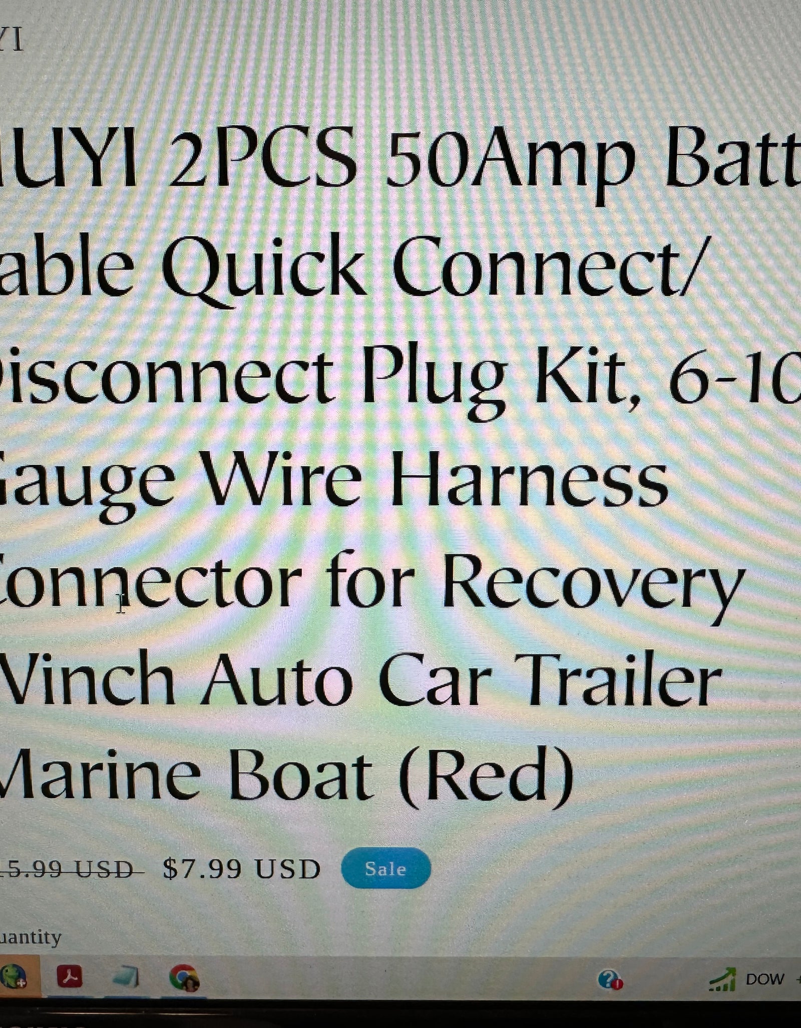 MUYI 50AMP Battery Cable Quick Connect *Preowned*