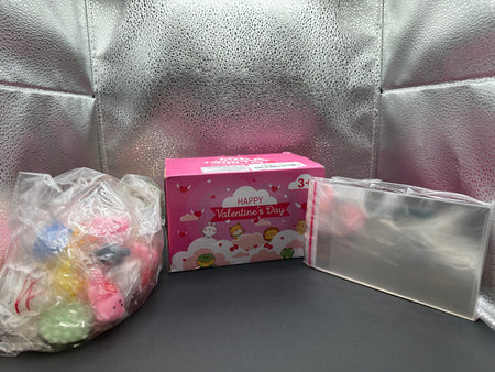 Valentine's Day cards and squishies