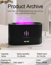 Kinscoter Aroma Diffuser Air Humidifier Ultrasonic Cool Mist Maker Fogger Led Essential Oil Flame Lamp Difusor