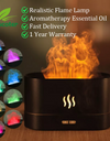 Kinscoter Aroma Diffuser Air Humidifier Ultrasonic Cool Mist Maker Fogger Led Essential Oil Flame Lamp Difusor