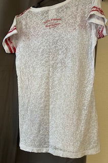 Harley Davidson women's red, white, blue shirt