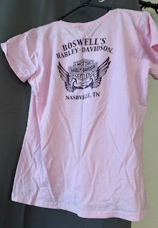 Harley Davidson women's pink skull shirt
