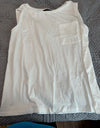 Men's white sleeveless tank top