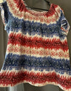 Women's red/white/blue T-shirt