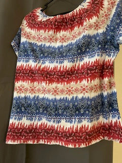 Women's red/white/blue T-shirt