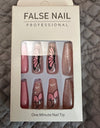 Pink press on nails