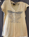 Women's yellow Harley Davidson T-shirt
